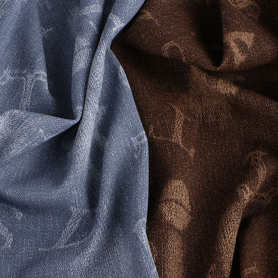 Yıkanmış Denim PU Deri Ekolojik Arkadaşlıklı Çıkartılmış Hafif Sahte Deri