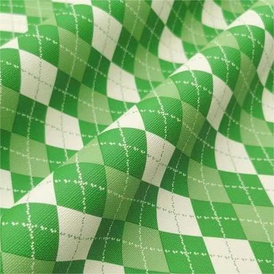 El çantası özel basılı desenli sahte deri kumaş PVC geometrik elmas