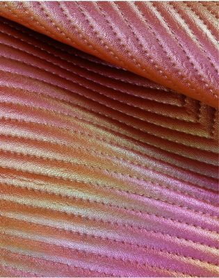 Renkli Eğimli Elmas PVC Sahte Yapay Deri Çantası Deri Kumaş Malzemesi