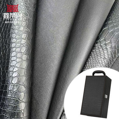 Toptan Pvc Sahte Deri Cüzdan Kutu Ayakkabılar Not Defteri Litchi Hayvan Dikiş Çapraz Desen Yapay Sentetik Deri Kumaş