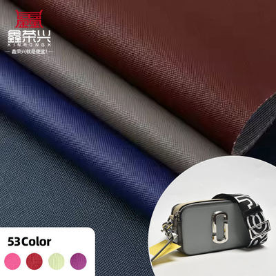 Mobilya için PVC Saffiano Çapraz Desenli Suni Deri 137 cm Genişliğinde