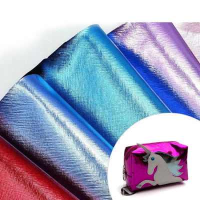 Pvc Metal Film Filtre Çapraz Desen Yapay Sentetik Deri El Çantası Cüzdan Cebesi Ayakkabılar Not Defteri Sahte Deri Kumaş
