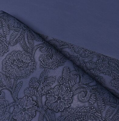 PVC Flower Patterns Embossed Style Artificial Synthetic Leather for Bag Placemat Shoes Decorate Package Box Faux Leather Fabric