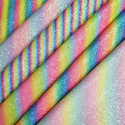 Rainbow Glitter Checker Pattern Çantalar, Ayakkabılar ve El Sanatları için PVC Sentetik Deri