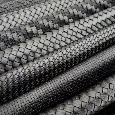 0.6mm PVC sentetik deri baskılı dokuma deri desen araba koltuğu için