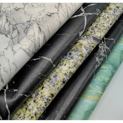 0.7mm Su geçirmez PU Sentetik Deri Sahte Mat Mermer Deseni
