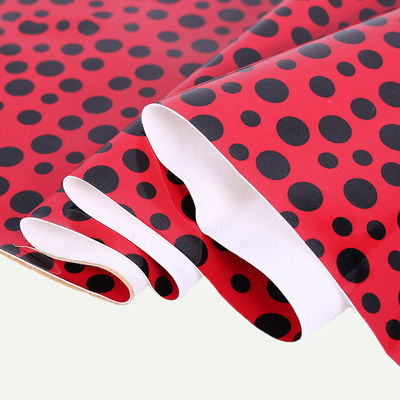 Polka Dot PU Sahte Deri Yumuşak Fırça Altı Polyurethane Kumaş Deri