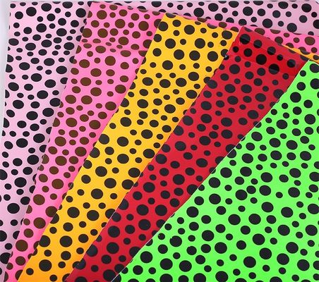 Polka Dot PU Sahte Deri Yumuşak Fırça Altı Polyurethane Kumaş Deri