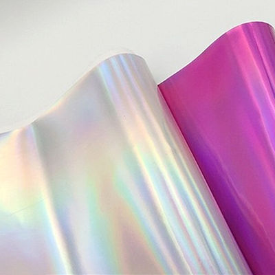 Lazer ayna PU deri ve sahte deri su geçirmez eğimli yansıtıcı gümüş