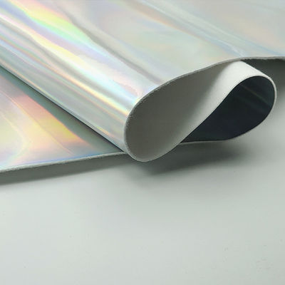 Lazer ayna PU deri ve sahte deri su geçirmez eğimli yansıtıcı gümüş