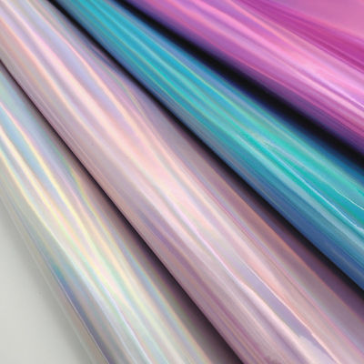 Lazer ayna PU deri ve sahte deri su geçirmez eğimli yansıtıcı gümüş