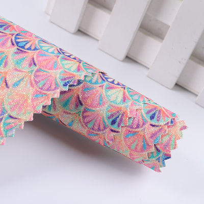 0.5mm Parlak PU Deri Fırçalanmış Deniz kızı Balık Ölçüsü PU Yapay Deri