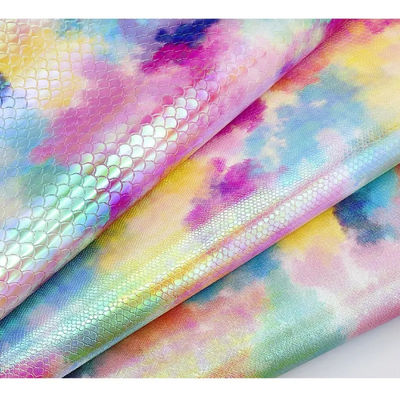 Çeşitli Lazer Kavramı PU Deri Su geçirmez PU Sahte Deri Renkli