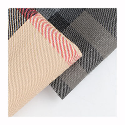 Klasik Plaid Baskılı Sahte Deri Çantalar İçin Dokuma sentetik deri PVC