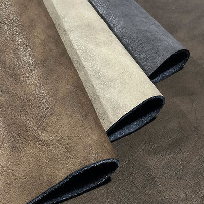 Ayakkabı için simüle edilmiş PU Mikrofiber Deri Retro Yanık Kabuk Deseni