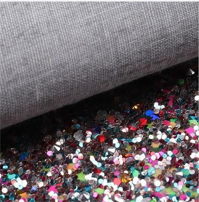 Baskılı Yumuşak Parlak PU Deri Şık Sequins Parlak Şekerlik 1,2 mm Kalınlığı