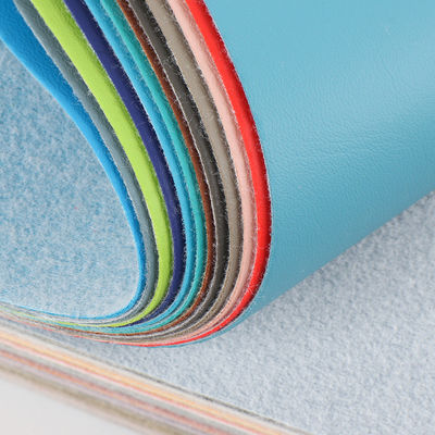 0.8mm Kalınlığı Mobilya için ince kavrulmuş fırçalı kumaş destekli PVC deri Mobilya döşeme Müzik aletleri