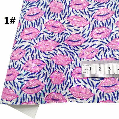 Baskılı Pembe PU Polyurethane Deri Glitter Sevgililer Günü Aşk Şekli Gretel