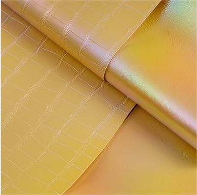 Renkli eğimli timsah PVC sahte yapay deri çanta deri kumaş malzemesi