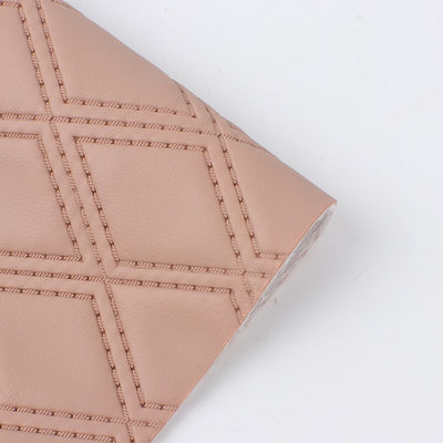 Yumuşak dikişli nakışlı elmas dokuma dekoratif PVC sahte yapay deri