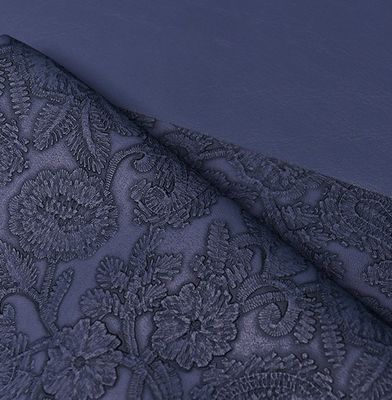 3D Retro Floral Embossed PVC Deri El Çantası Paketleme Kutusu Dekoratif Kumaş Placemat Sahte Deri