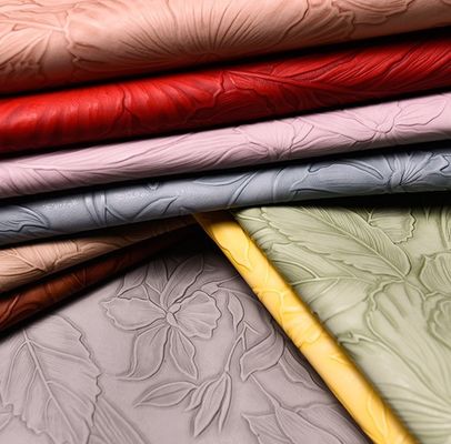 3D Retro Çiçekli Rezil Pvc Deri Çanta için fırçalı Alt Paketleme Kutusu Dekoratif Kumaş Placemat Sahte Deri