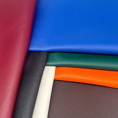 Fabrika Toptan satış PVC 0.6mm Litchi doku Sahte Deri Çubuklu Yapay Sentetik Deri Araç Koltuk Çantası Ayak Dekoratif