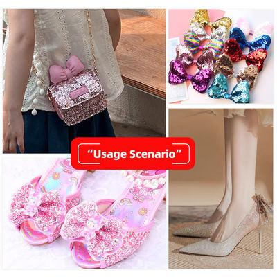 Ayakkabı Takı Zanaat Bavul Çanta Ambalaj Kutuları için Kaba Simli PVC Sentetik Deri Suni Deri Malzeme