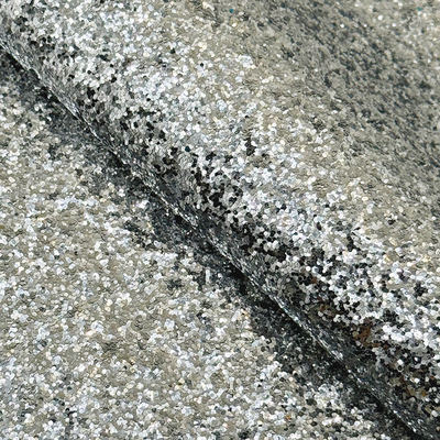 Ayakkabı Takı Zanaat Bavul Çanta Ambalaj Kutuları için Kaba Simli PVC Sentetik Deri Suni Deri Malzeme