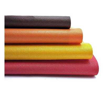 Cüzdan için PVC Çapraz Taneler Yapay Sentetik Deri Paket Küresi Ayakkabılar Notbuk Deri Kumaş