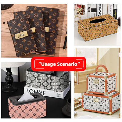 Pvc Dört Yapraklı Çubuk Baskı Biçim Çanta Paketleme Dizüstü Telefon Kabuk Sahte Deri Kumaş