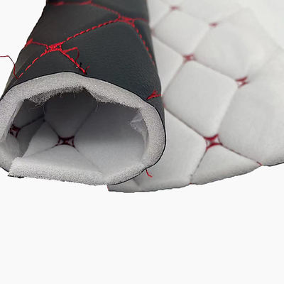 Özel PVC nakışlar Dikişlenmiş Sentetik Deri 6.0mm Polyurethane köpüğü araba koltuğu kapağı için Kanepe Sahte deri kumaş