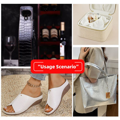 PVC Suni Deri Telefon Kılıfı Mobilya Zanaat Işıltılı Parlak Kabartmalı Stil Esneme Özelliği ile Su Geçirmez Astar Kanepe için