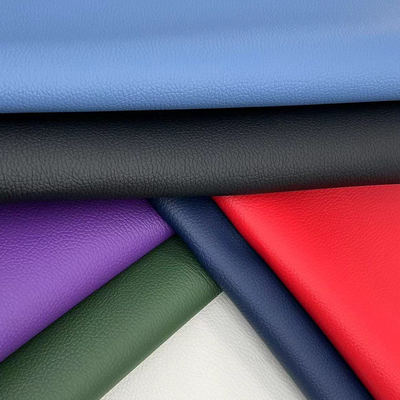 D90 Lychee Embossed False Leather Fabric 150CM Geniş PVC Yapay Sentetik Deri için Kanepe Çantası Sandalye Araç Ayak Çatısı Mobilya