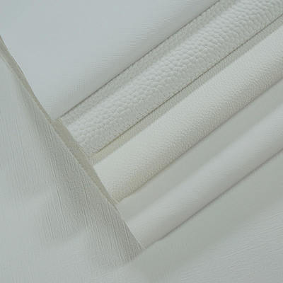 Çanta, Defter, Telefon Kılıfı, Masa Örtüsü için Dijital Baskılı Kabartmalı Beyaz PVC Sentetik Yapay Deri Suni Deri Kumaş