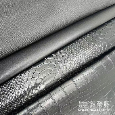 Toptan Pvc Sahte Deri Cüzdan Kutu Ayakkabılar Not Defteri Litchi Hayvan Dikiş Çapraz Desen Yapay Sentetik Deri Kumaş