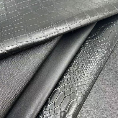 Toptan Pvc Sahte Deri Cüzdan Kutu Ayakkabılar Not Defteri Litchi Hayvan Dikiş Çapraz Desen Yapay Sentetik Deri Kumaş