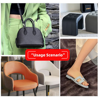 Mobilya için PVC Litchi Tanesi Yapay Deri 54 inç Geniş