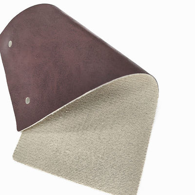 Mobilya için PVC Crazy Horse Yağlı Mumlu Suni Deri 54 İnç Genişliğinde