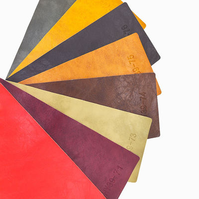 Mobilya için PVC Crazy Horse Yağlı Mumlu Suni Deri 54 İnç Genişliğinde