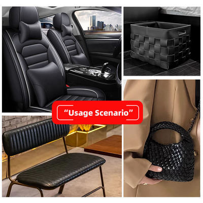 Mobilya döşeme için PVC dokuma embossed sahte deri