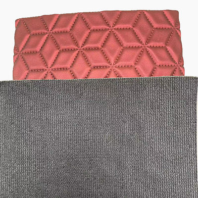 Özel PVC Elmas nakış Dikişli İnci Sentetik Deri İğne Punch Foam Araba Koltuğu Kapağı için Kanepe Sahte Deri Kumaş