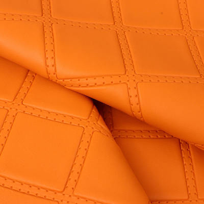 PVC Rhombus Punching Embossed Style Otomobil için yapay sentetik deri Ayak Otomobil Koltukları Kanepe Dekore Çanta Sahte Deri Kumaş
