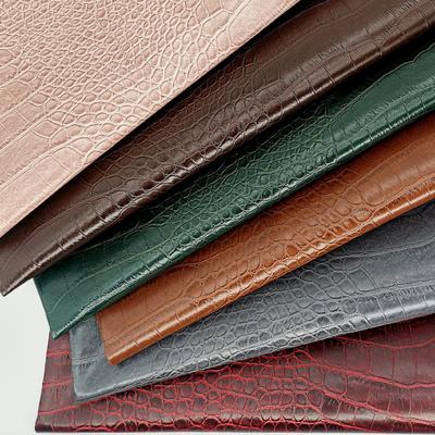 Pvc timsah tanesi yapay sentetik deri cüzdan kutu ayakkabıları Ntoebook sahte deri kumaş