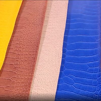 Pvc timsah tanesi yapay sentetik deri cüzdan kutu ayakkabıları Ntoebook sahte deri kumaş