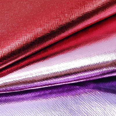 Pvc Metal Film Filtre Çapraz Desen Yapay Sentetik Deri El Çantası Cüzdan Cebesi Ayakkabılar Not Defteri Sahte Deri Kumaş