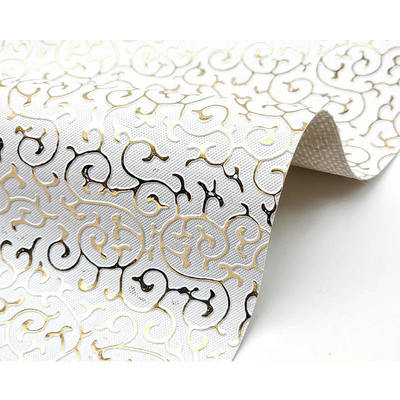 Toptan PVC Altın Film Çizgi Tarzı Çanta için Yapay Sentetik Deri Paketleme Kutusu Ayakkabılar Defter Kumaş