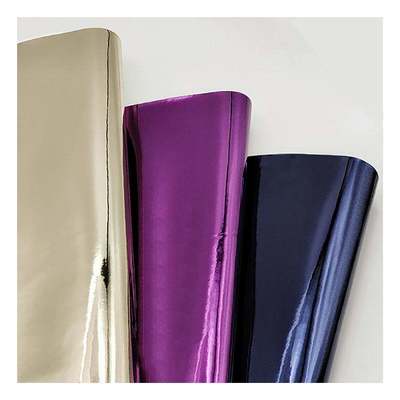 Yüksek Kaliteli Sentetik Suni Ayakkabı El Çantası Defter Deri Pu Gökkuşağı Holografik Metalik Renkli Ayna Deri Kumaş