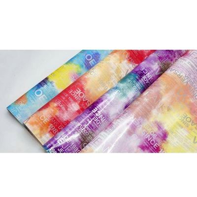 PU Gökkuşağı Mektubu Baskı Dergi Tasarımı Sentetik Deri Su geçirmez Sahte Deri Kumaş Bagaj Çantası Kozmetik Mobilya / Kanepe