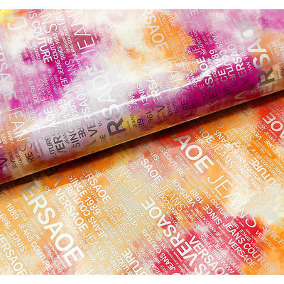 PU Gökkuşağı Mektubu Baskı Dergi Tasarımı Sentetik Deri Su geçirmez Sahte Deri Kumaş Bagaj Çantası Kozmetik Mobilya / Kanepe